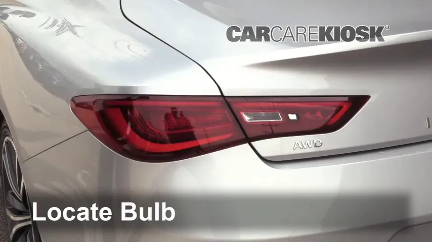 2018 Infiniti Q60 Luxe 2.0L 4 Cyl. Turbo Éclairage Feux de position arrière (remplacer ampoule)